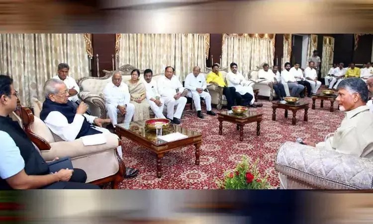 TDP National President Chandrababu Naidu Meet To AP Governor