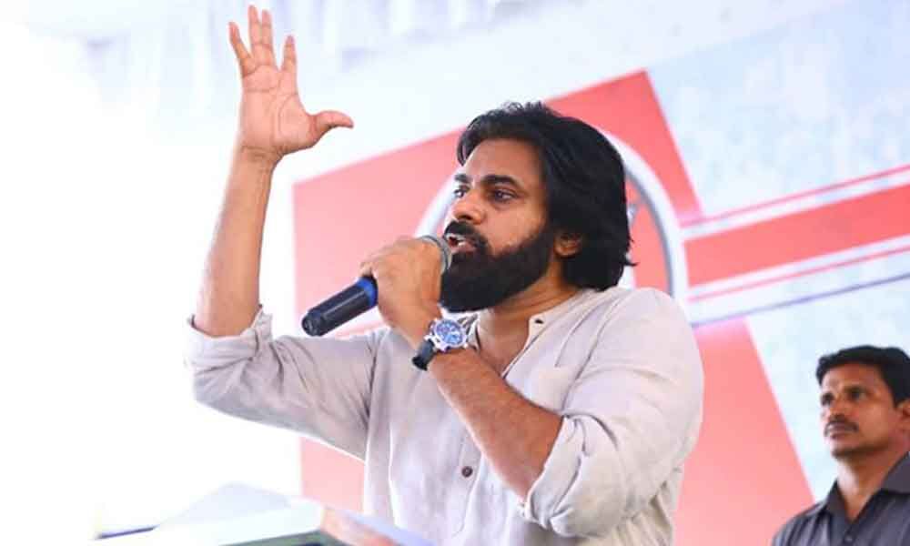 Jana Sena Chief Pawan Kalyan Arrives In Mangalagiri To Hold A State