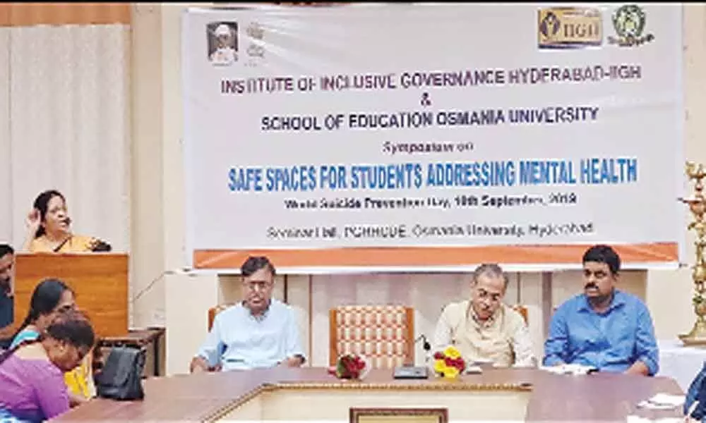 Seminar on suicide prevention held in Osmania University
