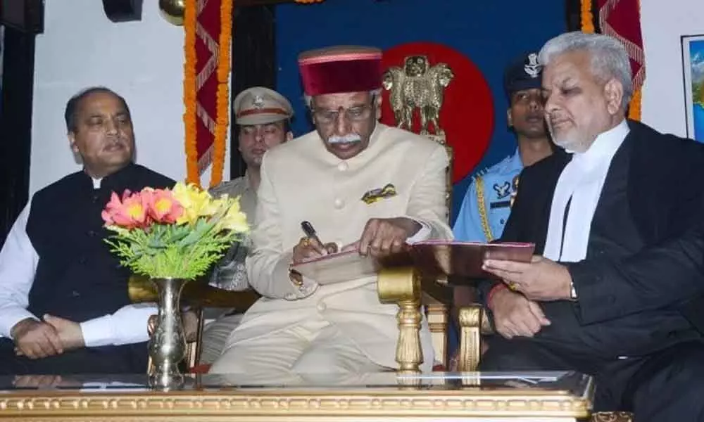 Former Union Minister Bandaru Dattatreya Sworn In As Himachal Governor