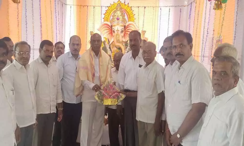 Ganesh chathurthi fete in Padmavathi Nagar colony