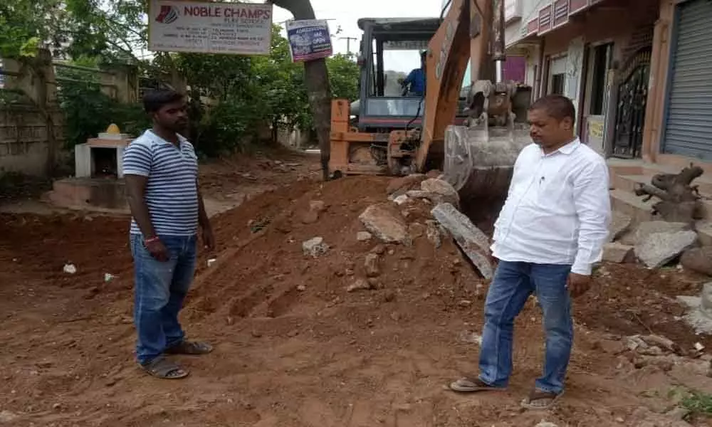 Colony sanctioned CC road; works begin