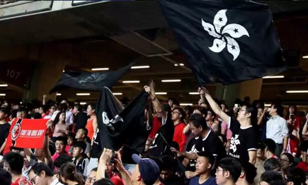 Hong Kong spectators boo Chinese anthem at football stadium