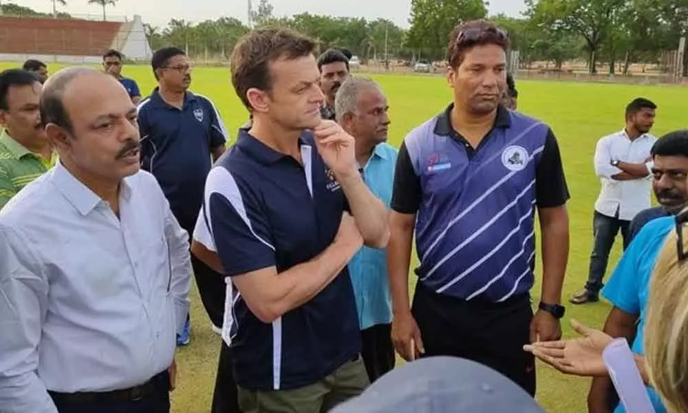 Aussie cricketer Adam Gilchrist visits Anantapur