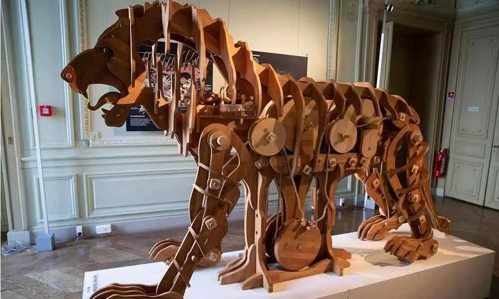 Leonardo da Vincis famous mechanical lion on display in Paris