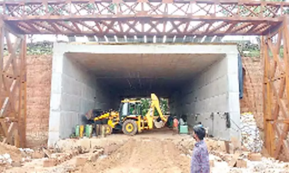 Road under bridge works begin in Kompally