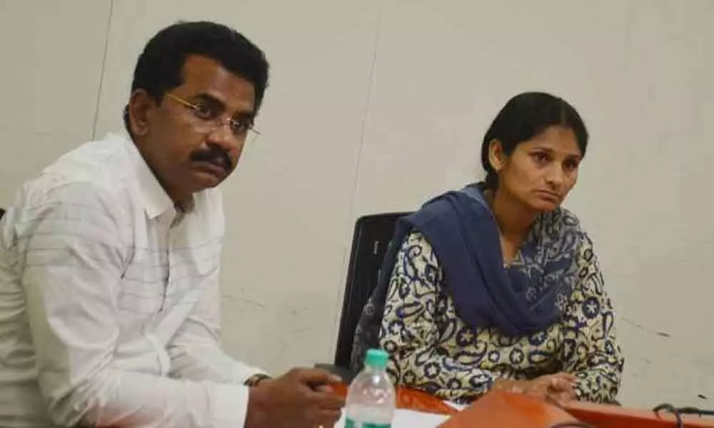 Collector Ayesha Masrat Khanam holds meet on Bathukamma Sarees