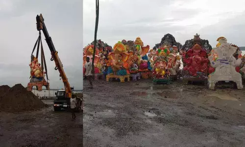 Over 1200 Ganesh idols immersed in Godavari