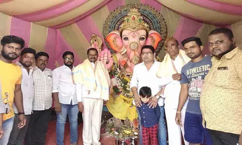 Corporator Vittal Reddy inspects immersions site