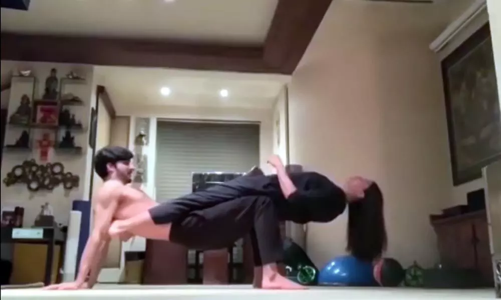 Sushmita Sen and her rooh Rohman Shawl take couple goals  to the next level with  Train Together Stay Together exercise; WATCH