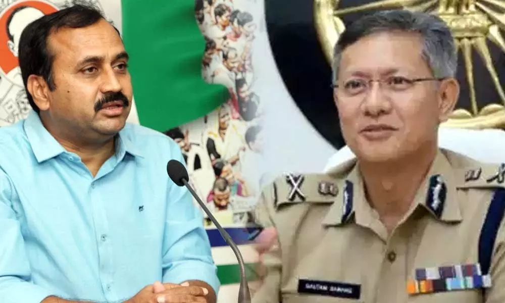 YCP MLA RK meets DGP Sawang, demands arrest of Nannapaneni