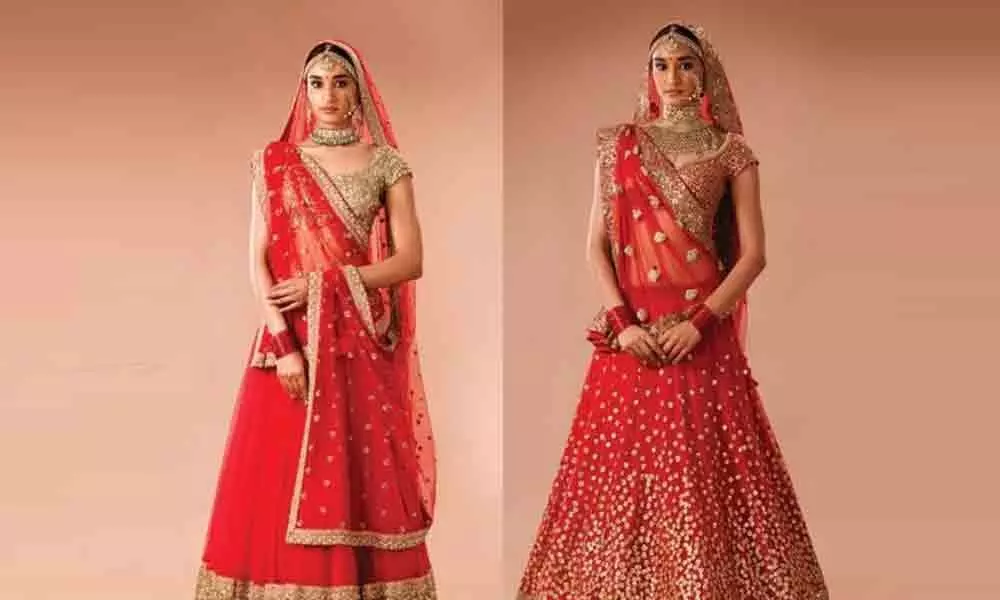 Orange is the new red for Brides this season in Sabyasachis Collection