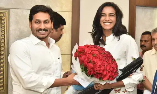 PV Sindhu meets CM YS Jagan in Amaravati