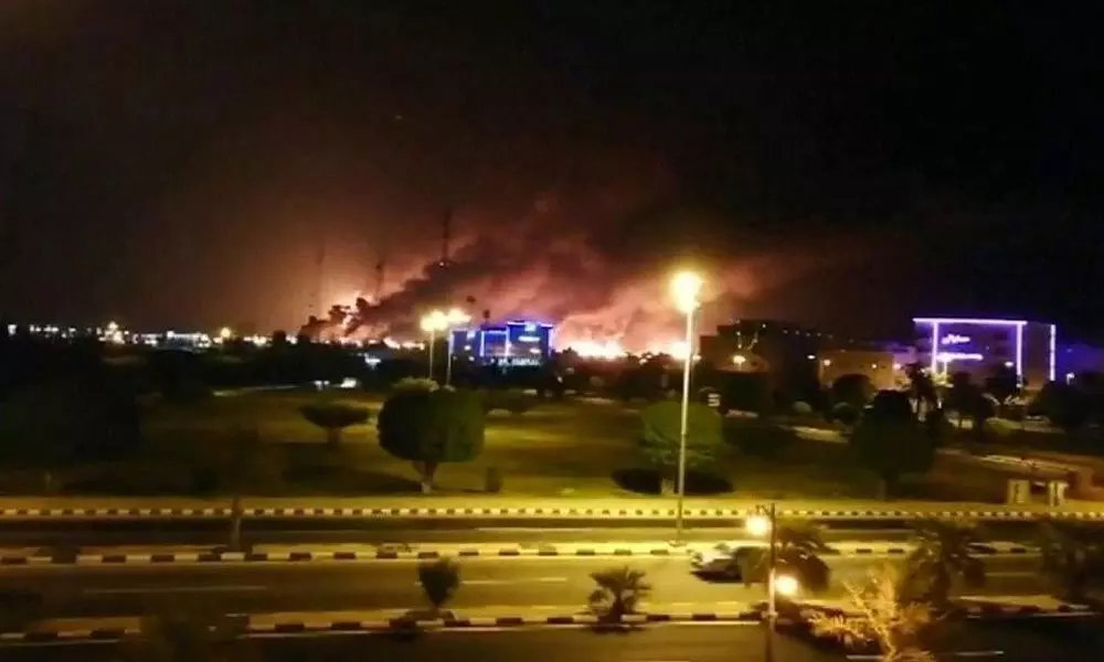 Drone attacks set Saudi oil facilities ablaze