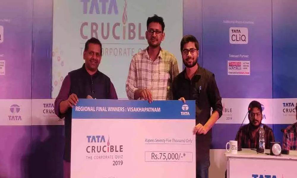 Tata Crucible Quiz  Galla Manoj, Ankani Kishan emerge victorious in Vizag
