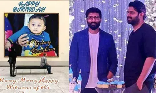 Saaho star Prabhas graces his Best Friend and on-screen actor Gopichands kids birthday party