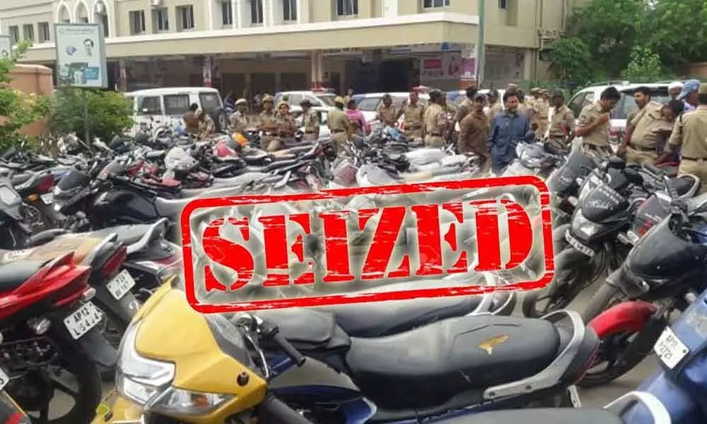 Cordon and search operation held in Hyderabad, 41 bikes seized