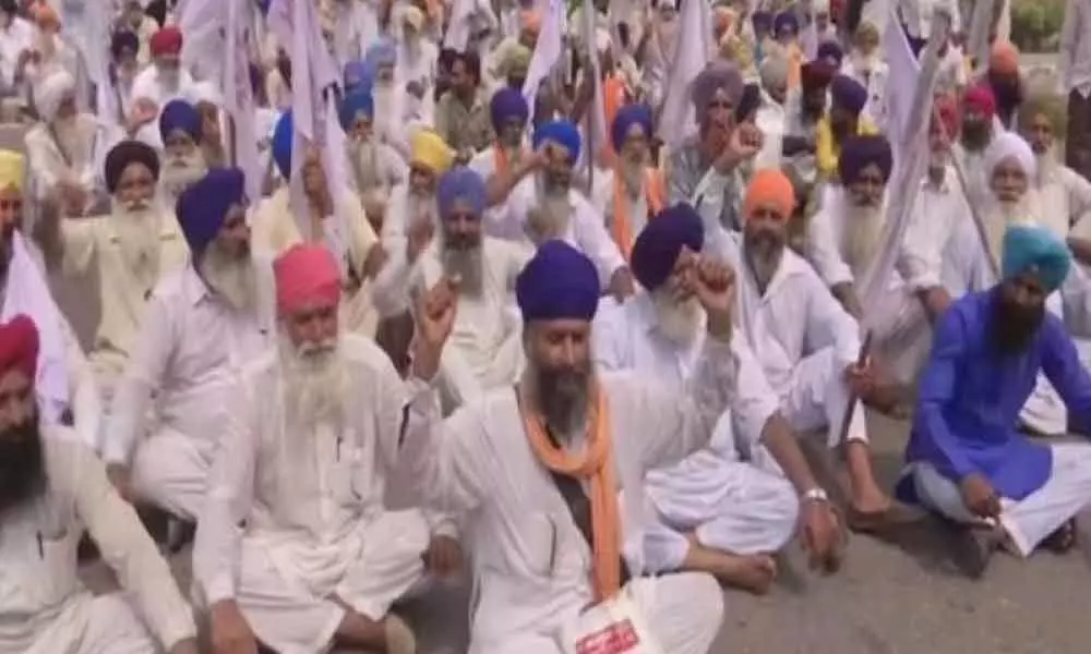 Farmers stage protest against RCEP deal in Amritsar