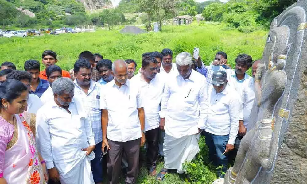 MLA Rajini visits Kondaveedu Fort