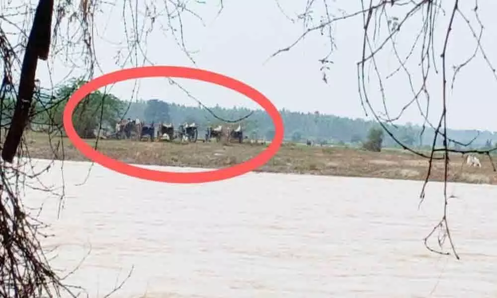 Kothagudem: Villagers stranded on island near Kinnerasani River rescued