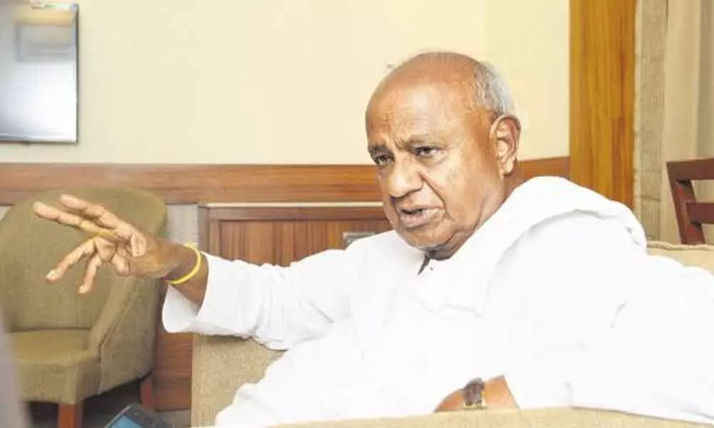 Lets face all elections independently: Gowda on alliance with Congress