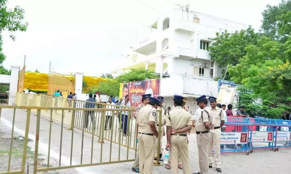Security beefed up at TDP state party office in Guntur