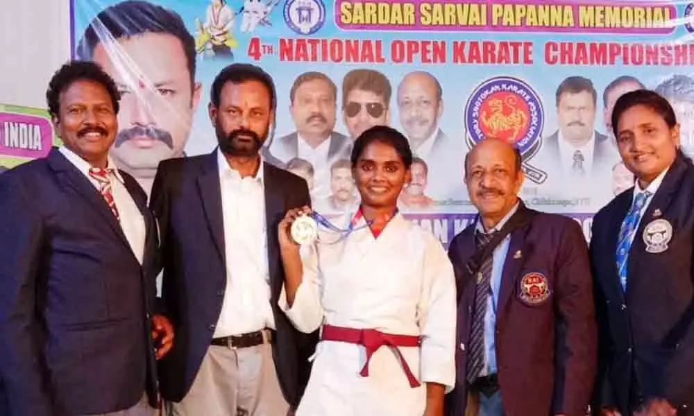 Ramagundam Kendriya Vidyalayam student  bags silver medal in national Karate tourney
