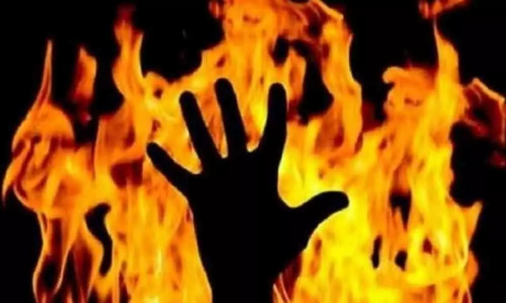 Dalit man burnt alive