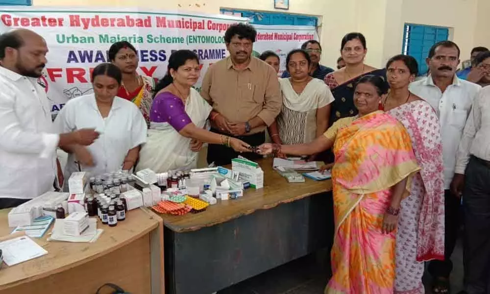 Health camp held at Kamala Nagar community hall, Golnaka