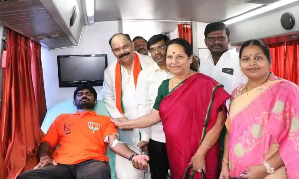 BJP conducts blood donation camp in Tirupati