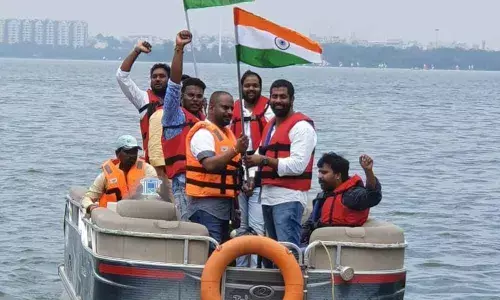 Telangana Liberation Day celebrated at Hussain Sagar