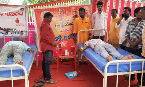 Blood donation camp held on Narendra Modis birthday