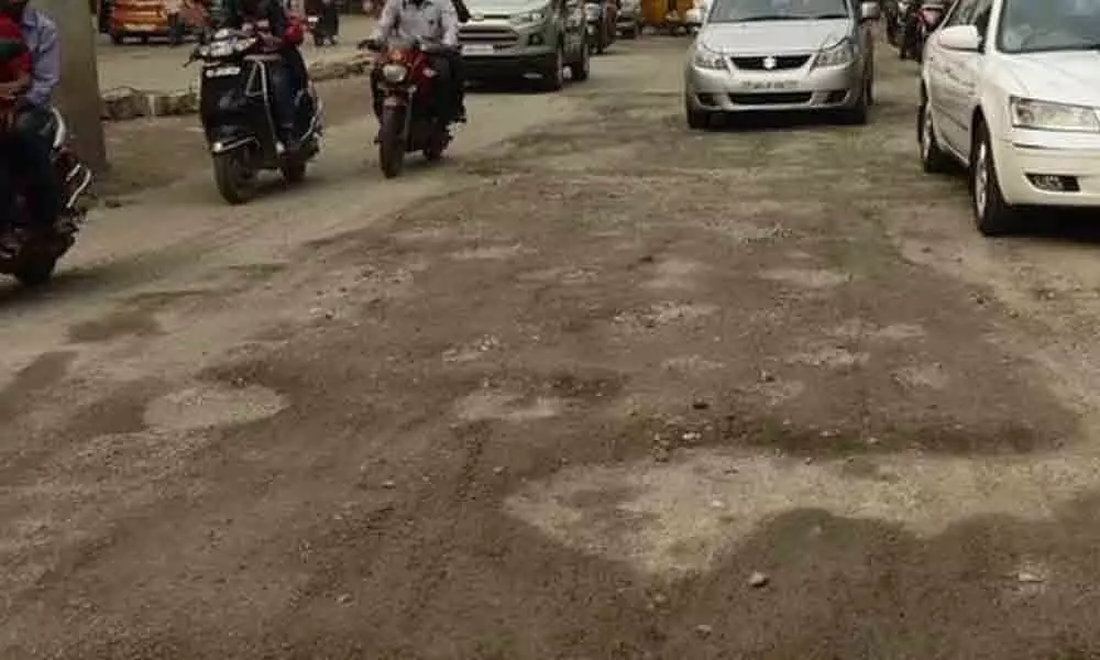 Tirupati: Roads in temple town get damaged due to recent rains