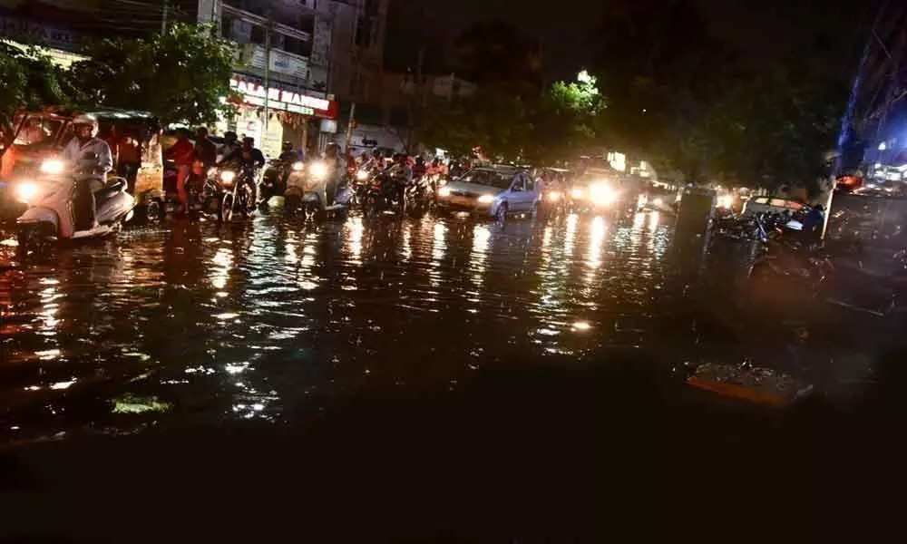 Hyderabad City soaked to the bone