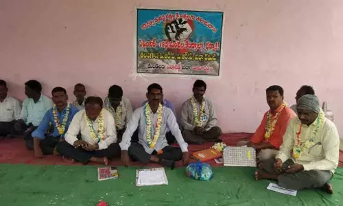 VROs, VRAs protest against merger of revenue system in Kamareddy