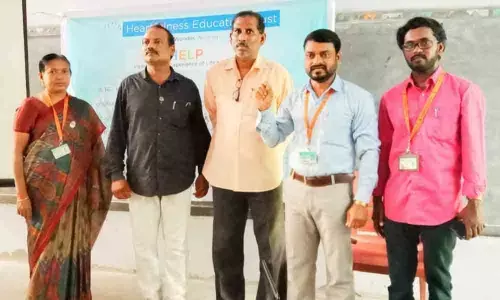 Meditation training classes for girl students in Peddapalli