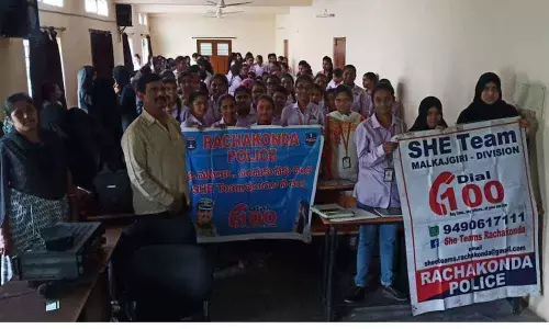 SHE Team meets college students at Megha Degree College