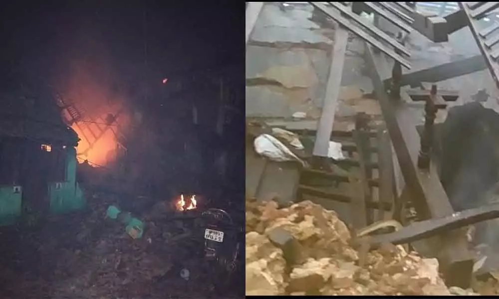 House collapsed in Diwali crackers blast at Bobbili