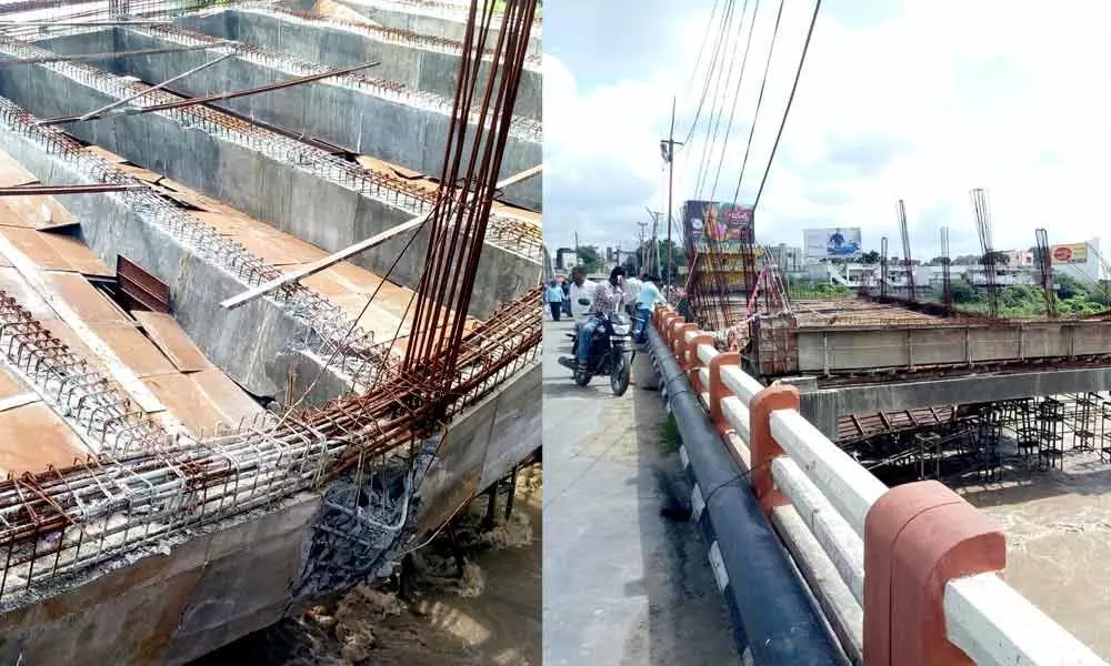 Telangana: Under construction bridge collapsed in Vemulawada