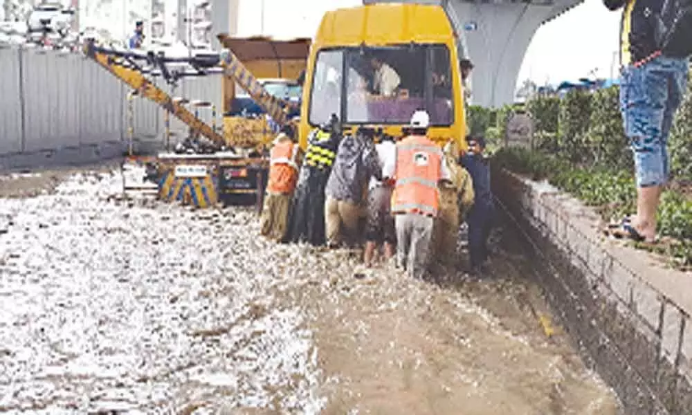 Heavy downpour brings Rajendranagar to its knees