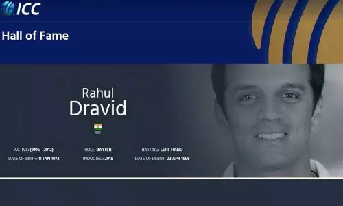 ICC goofs up, calls Dravid left-handed batsman in Hall of Fame
