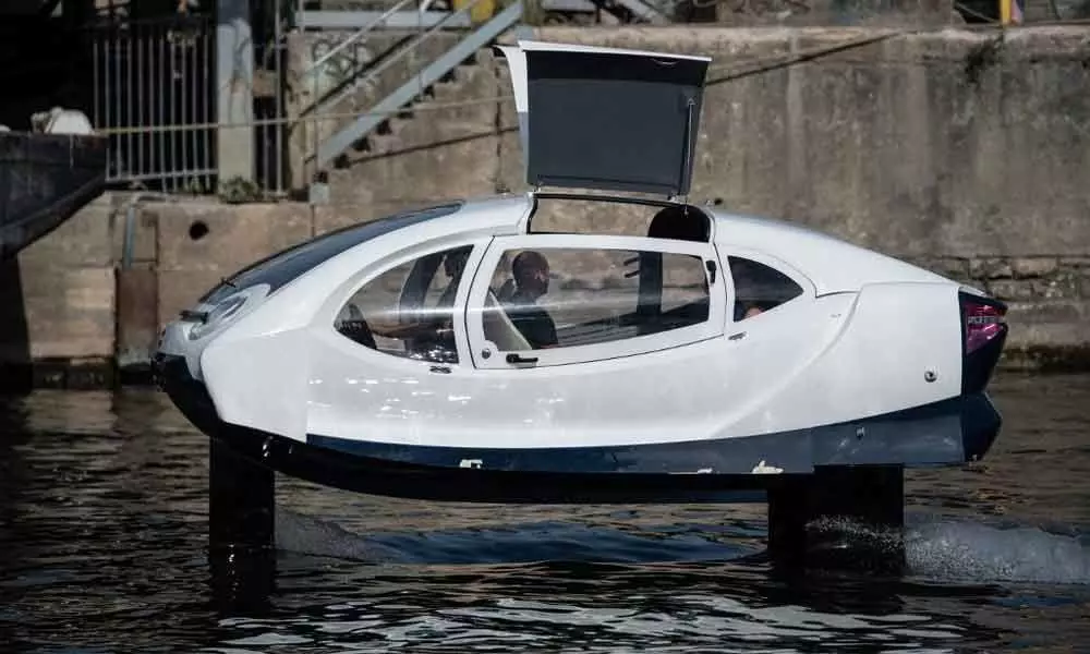 IN PICTURES: Paris tests out new flying water taxi as way to beat the traffic