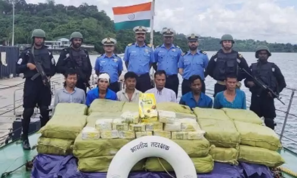 Massive drug haul by Coast Guard from Myanmar ship