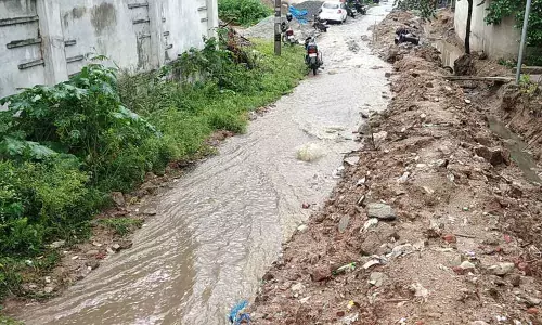 Flooded roads pose threat to residents at Allwyn Colony