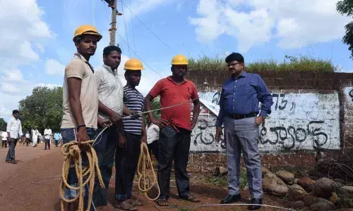 Collector Hanumantha Rao reviews special plan action in village