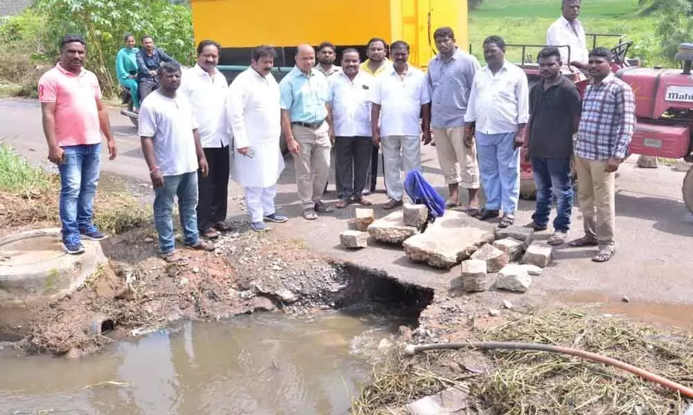 Corporator Raj inspects drainage conditions