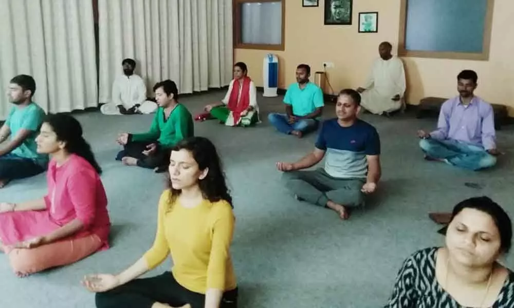 Free yoga camp held at Gachibowli