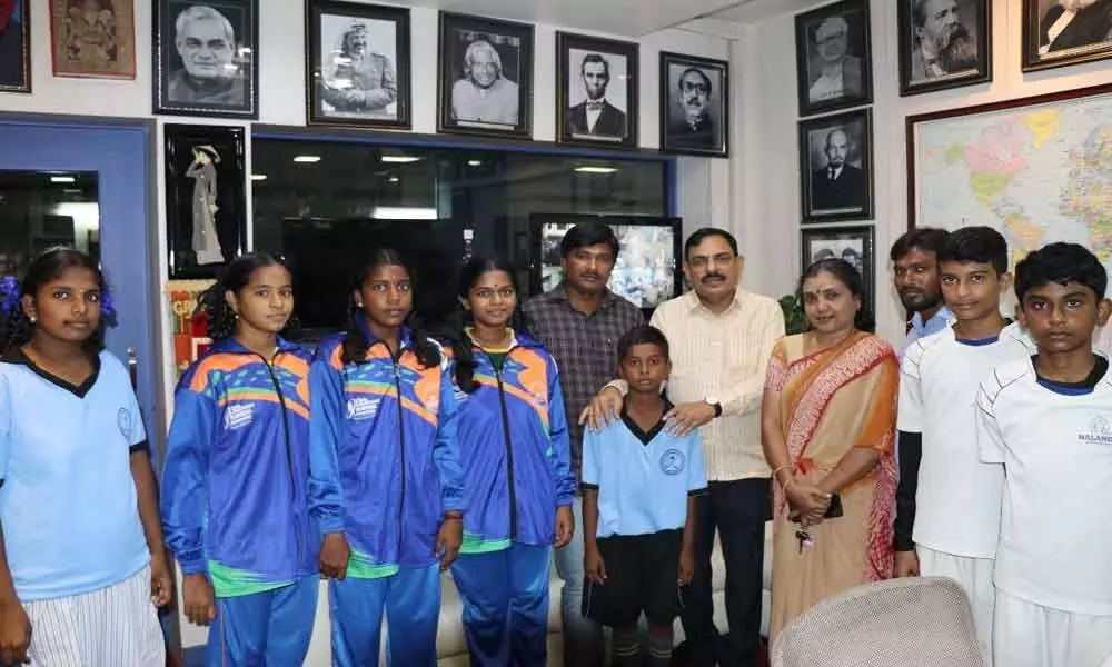 Floor Ball players selected for nationals in Vijayawada