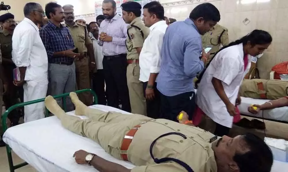 RPF conducts blood donation camp in Khammam