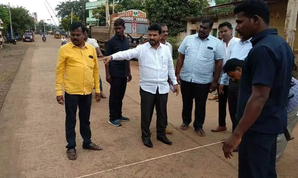 South Central Railway engineers inspect site to take up railway under bridge